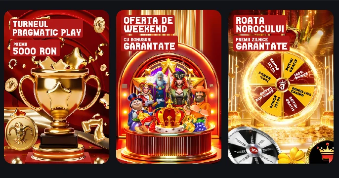 Banner Joker Casino cu bonus de bun venit până la 5000 RON și 555 rotiri gratuite pentru jucători din România